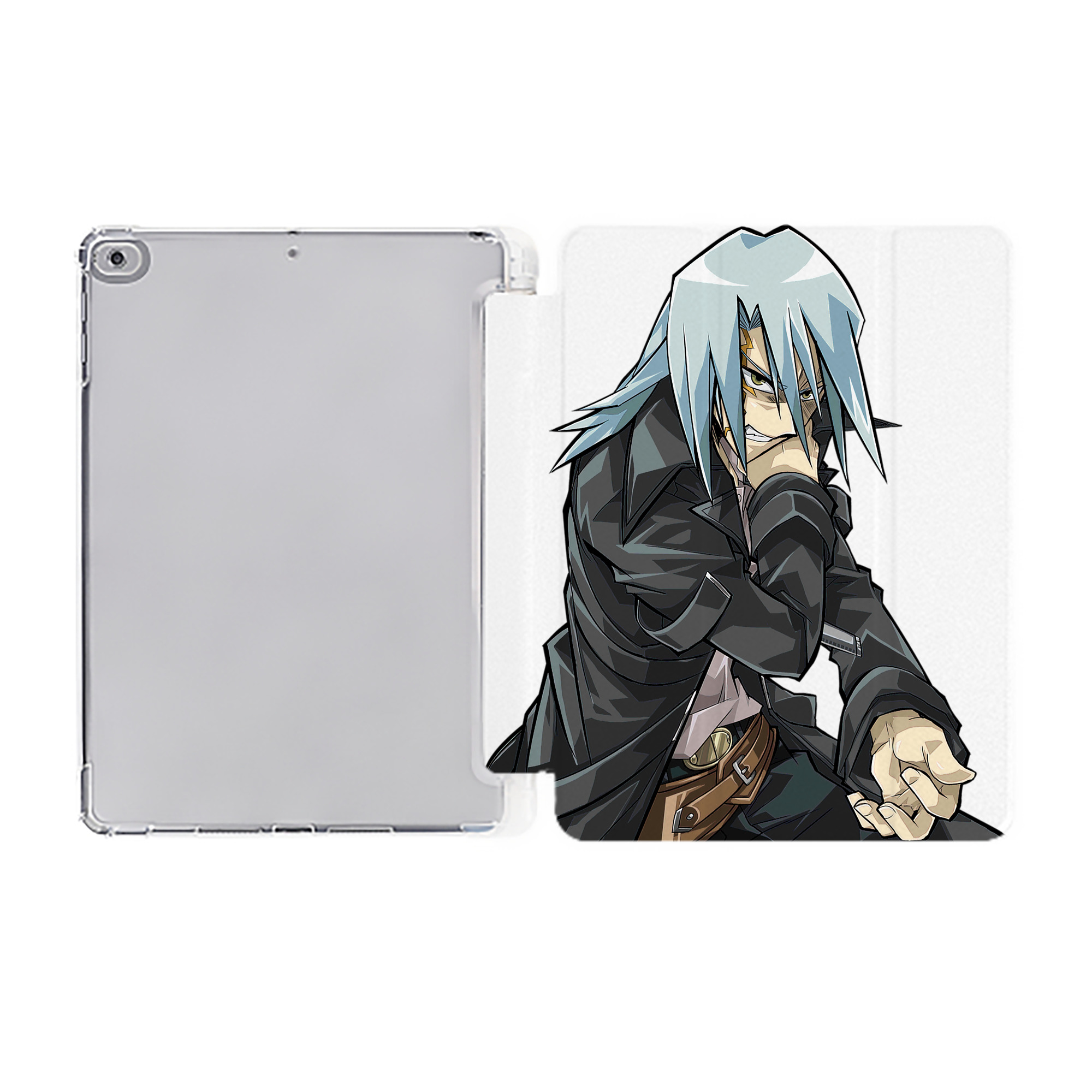 （画像用） 遊☆戯☆王 Yu-Gi-Oh! IPad ケース ペン収納付き 三つ折りスタンド PUレザー×シリコン 対応機種9.5/10.5/10.9インチ